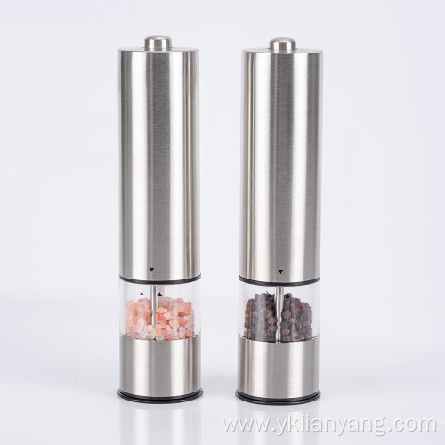 customizable stainless steel salt and pepper grinder